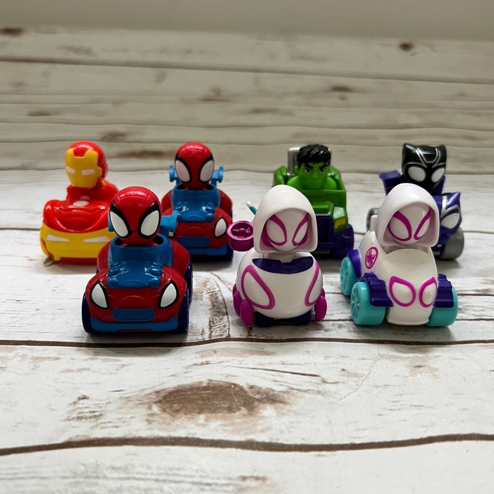 Marvel Spidey and His Amazing Friends Mini Vehicles Multicolor Set of 7 OS